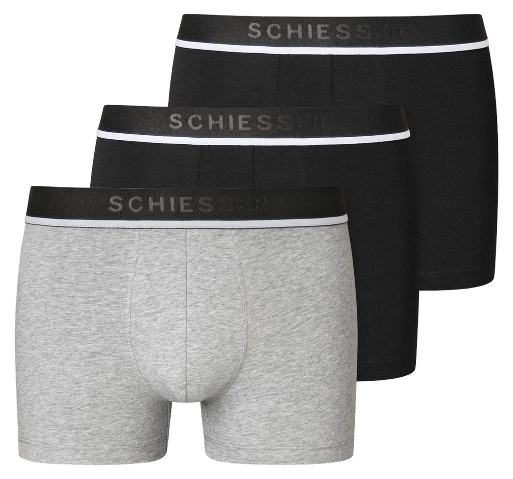 Schiesser Herren 3 Pack Boxershorts Baumwolle Multipack - Produktbild 
