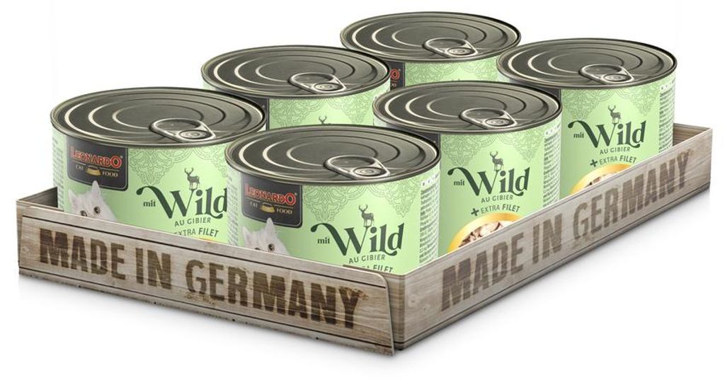 LEONARDO Nassfutter für Katzen mit Wild & extra Filet Produktbild 