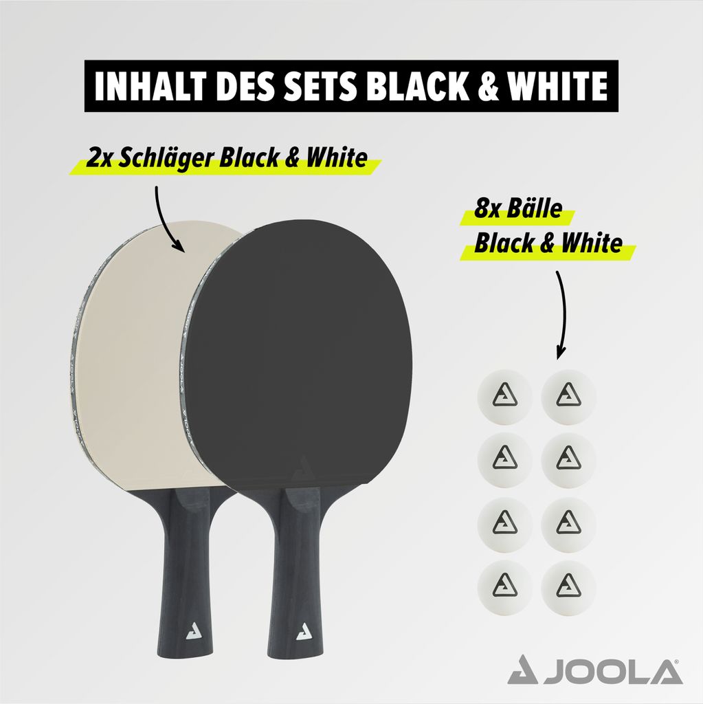 Zestaw do tenisa stołowego JOOLA Black & White - składający Zdjęcie produktu 2