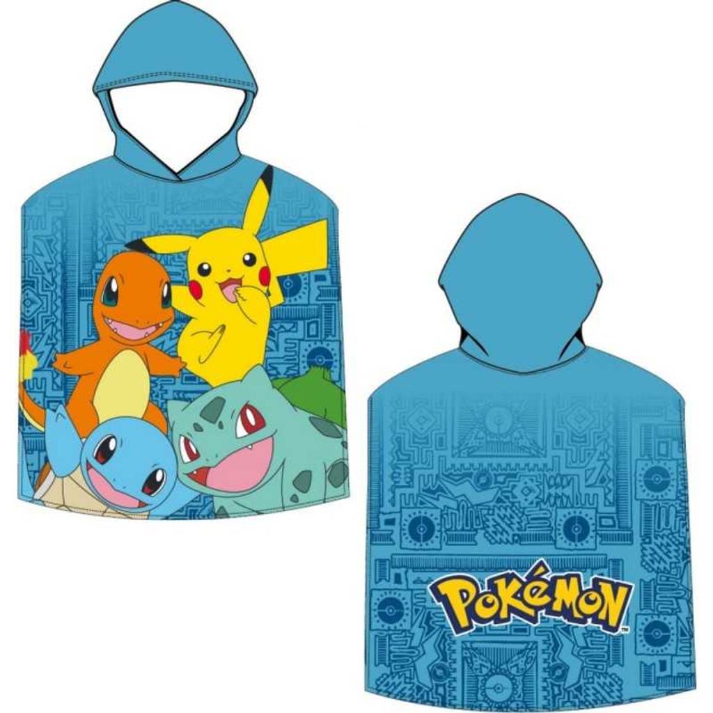 Kapuzenponcho Mikrofaser 50x100cm Pokemon