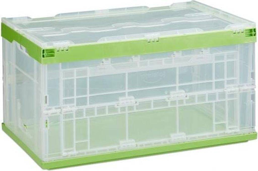 Transparente Transportbox mit Deckel