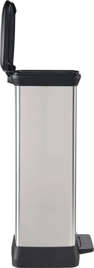curver DECOBIN SLIM BIN Mülleimer 50,0 l silbermetallic Produktbild 2