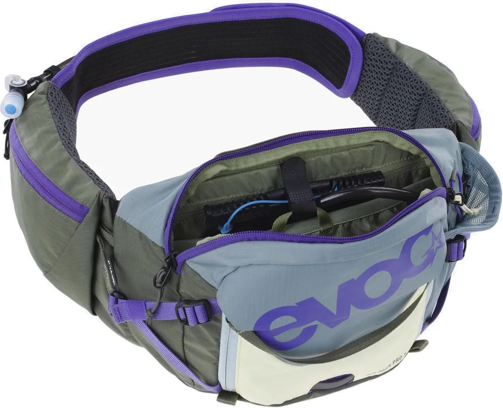 Evoc Hip Pack Pro 3 + Bladder Sac Banane de Vélo 1.5L Vert Mixte