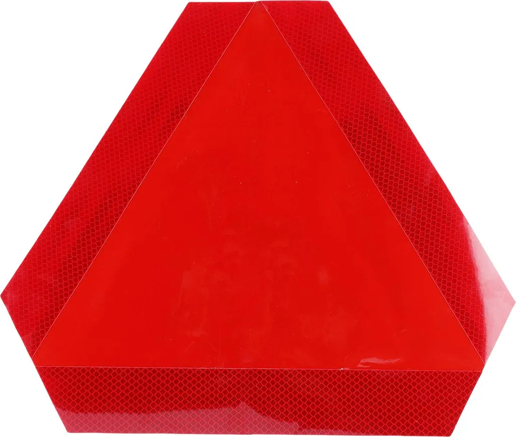 Signalisation réfléchissante véhicule lent 35x40cm adhésif résistant