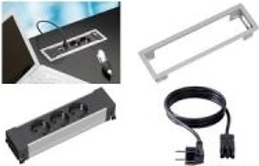 BACHMANN Power Frame 3 Prises Compactes - Boîtier Alimentation Robuste