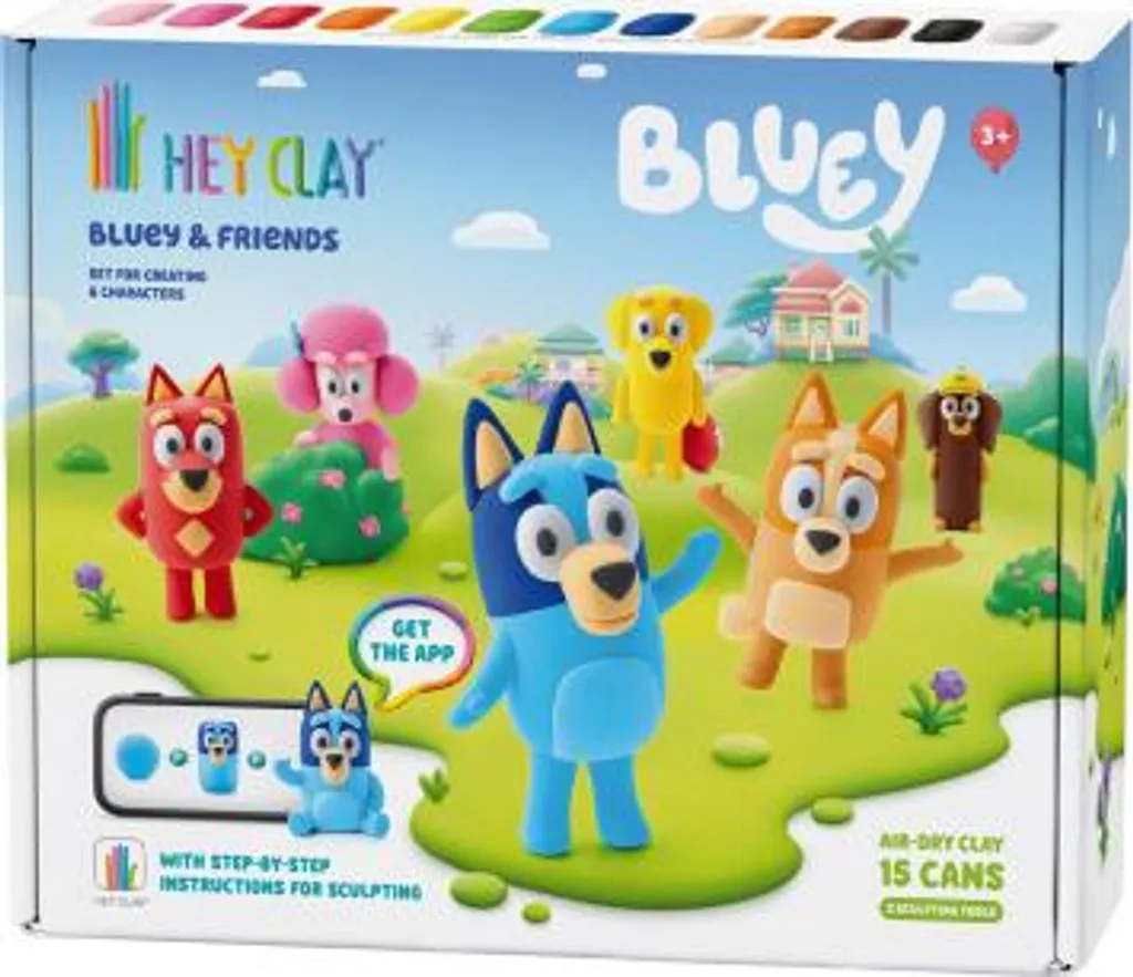 Pâte à Modeler HEY CLAY Bleu - Fini le Désordre, Créativité sans Tache