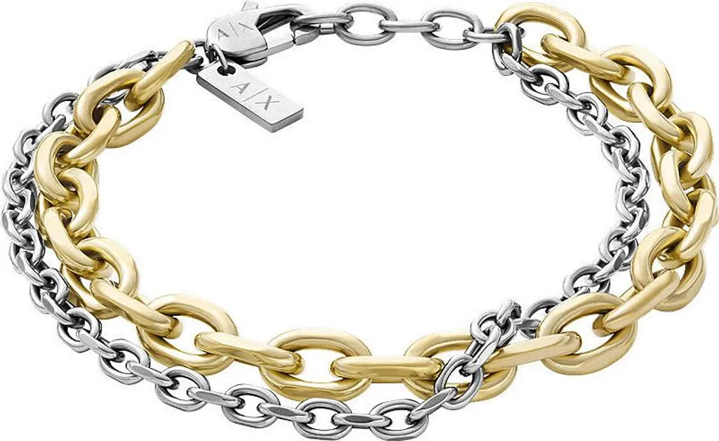 Bracelet Armani Exchange Multicolore : Maille Chaîne Acier Inoxydable