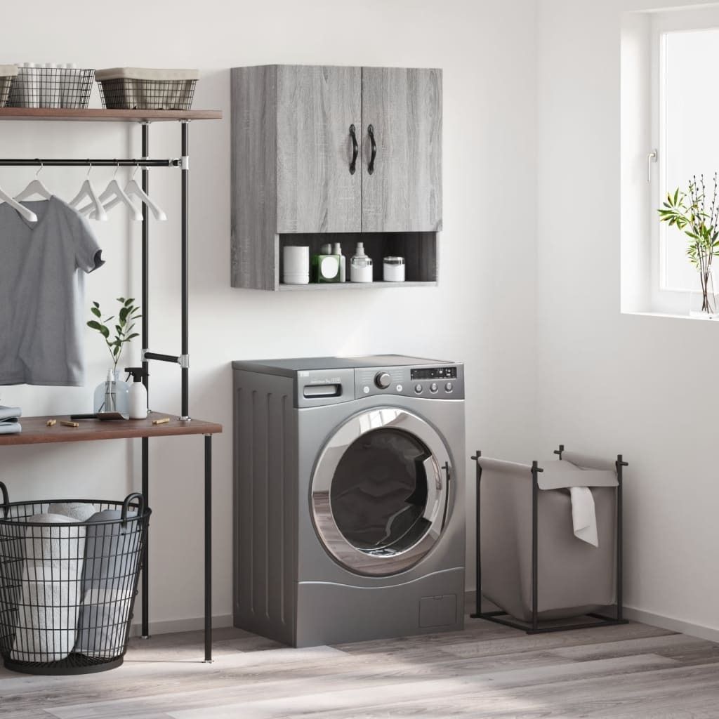 "2026 Promotion" Mehrzweckschrank, Flurschrank Wandschrank, Grau Sonoma 60x31x70 cm Holzwerkstoff - Kommoden CC29497