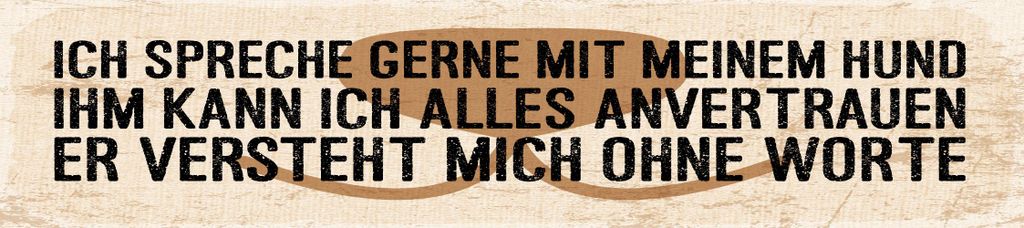 vianmo Holzschild 10x46 cm Ich spreche gerne mit meinem Hund