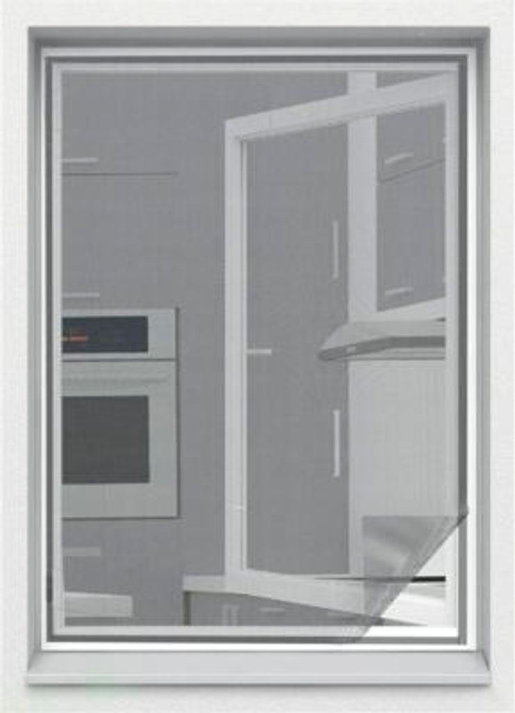 Fliegengitter home protect für Fenster ohne Bohren anthrazit 150x300 cm