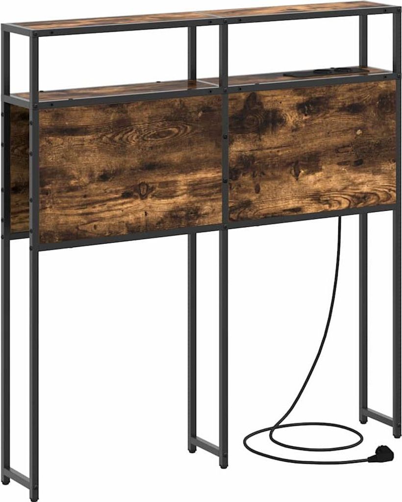 vidaXL Stauraum-Kopfteil mit Regal Räuchereiche 75 cm Holzwerkstoff