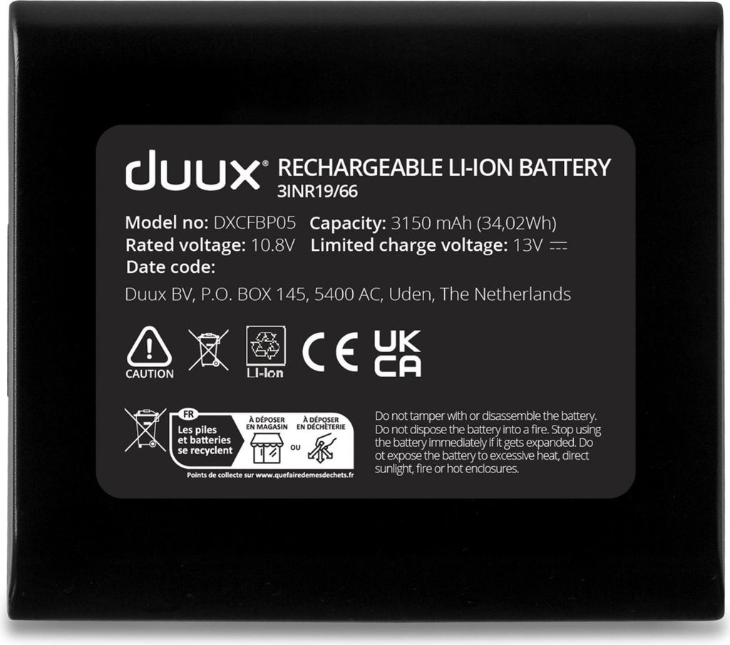 Duux DXCFBP05 10,8 V batéria a dokovacia stanica pre Obrázok produktu 