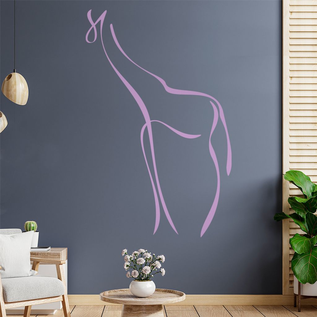 Giraffe Linien Wandtattoo in 6 Größen - Wandaufkleber Wall Sticker - Dekoration, Küche, Wohnzimmer, Schlafzimmer, Badezimmer