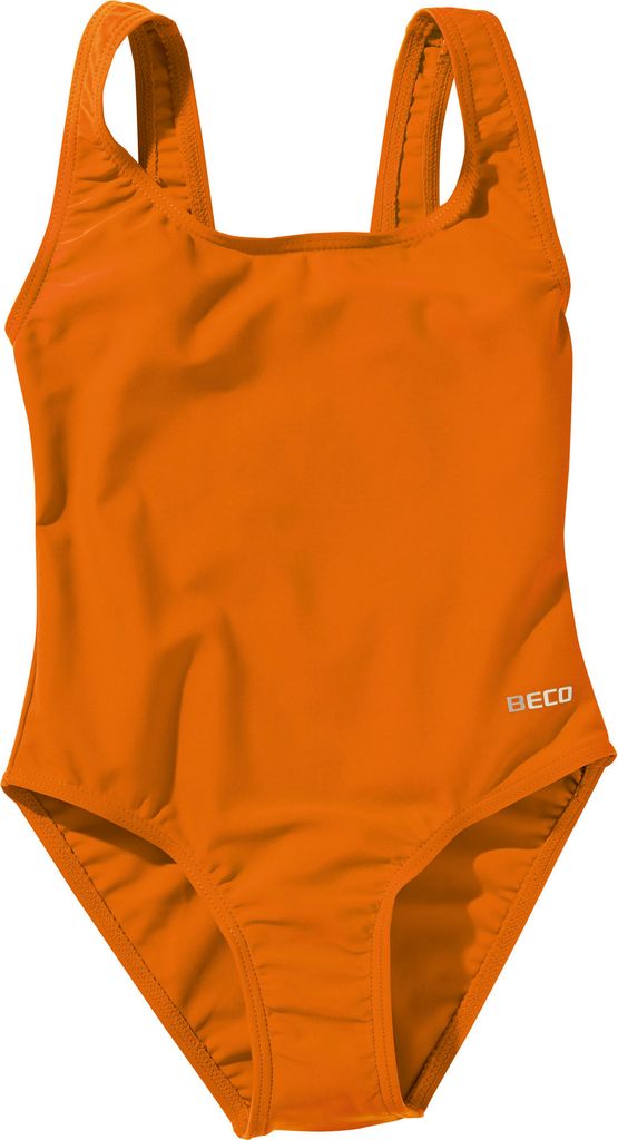 BECO Mädchen Kinder Badeanzug Schwimmanzug Einteiler Größe 104 orange
