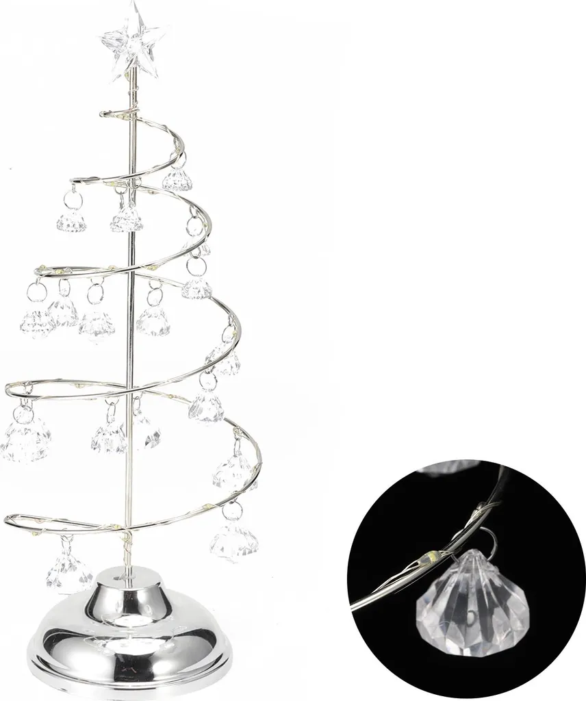 Veilleuse Sapin de Noël Blanche LED - Décoration Festive pour la Table