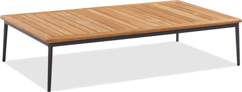 Gartentisch Freeporto 160x90 Tischplatte Teak Gebürstet Gestell Alu Anthrazit