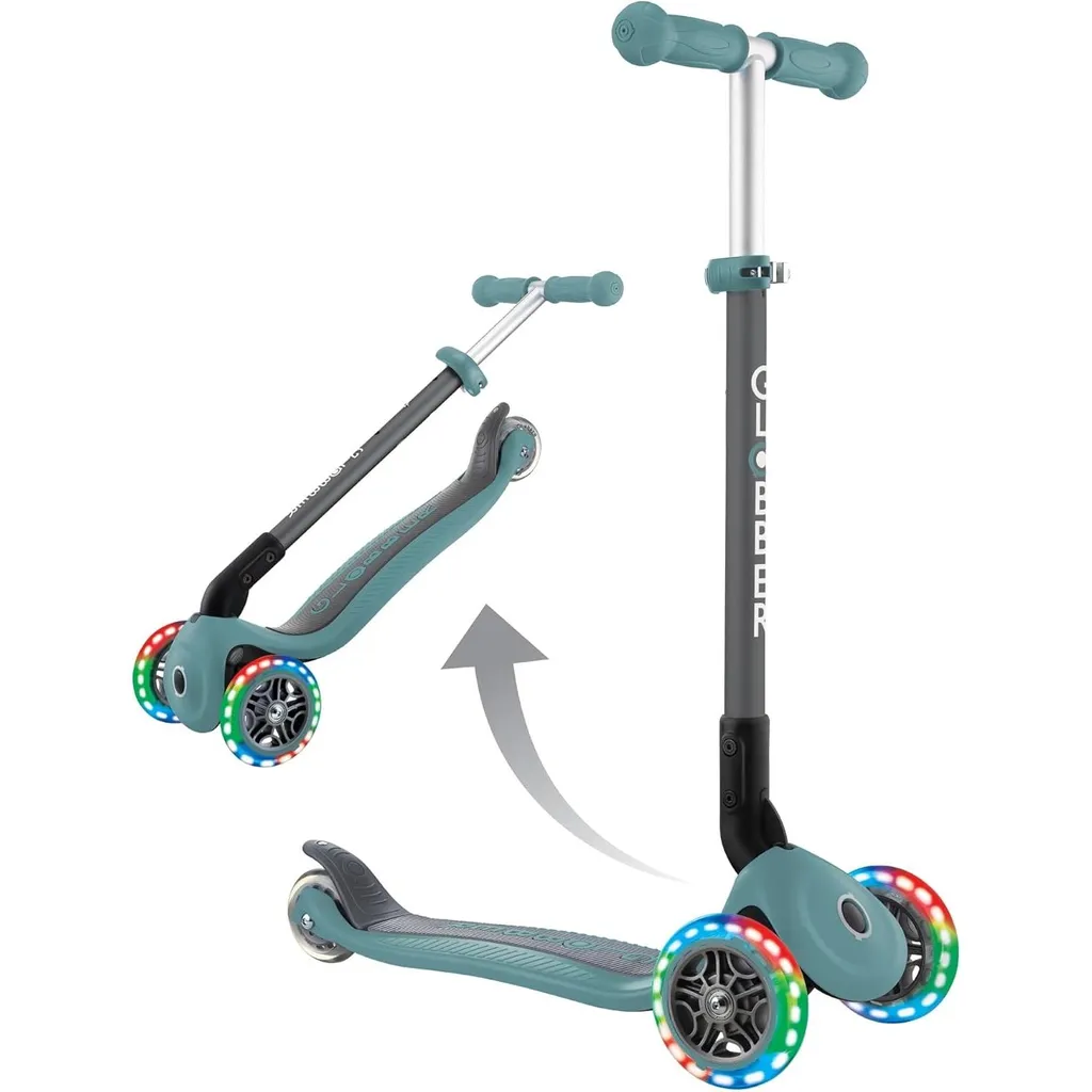 Globber Primo Foldable Lights Mint : Roues Lumineuses et Pliage Rapide