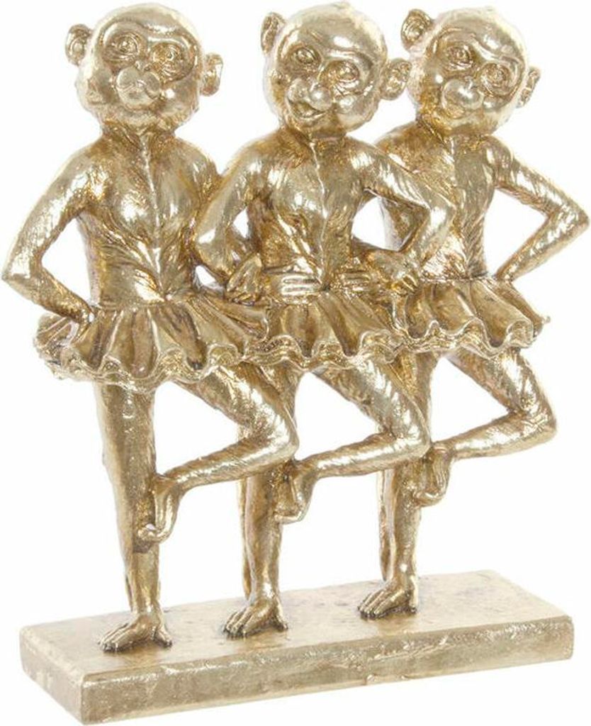 Deko-Figur DKD Home Decor FZ-91957 Gold Kolonial Affe Affen 23 x 9,5 x 24 cm