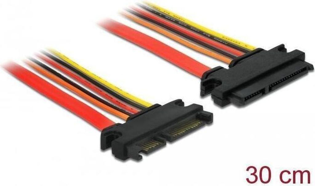 DELOCK SATA-Verl. SATA III 22pin -> 22pin St/Bu 0.30m