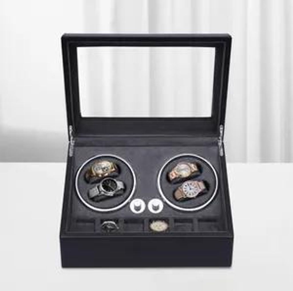 Olvy horlogewinder voor 4 horloges, met LED-verlichting, Productafbeelding 
