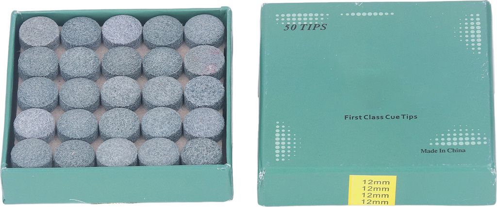 50pcs Billard Pool Cue Tipps Polyurethan-Stickersatz für Cues und Snooker -Zubehör 12 mm/0,47 Zoll