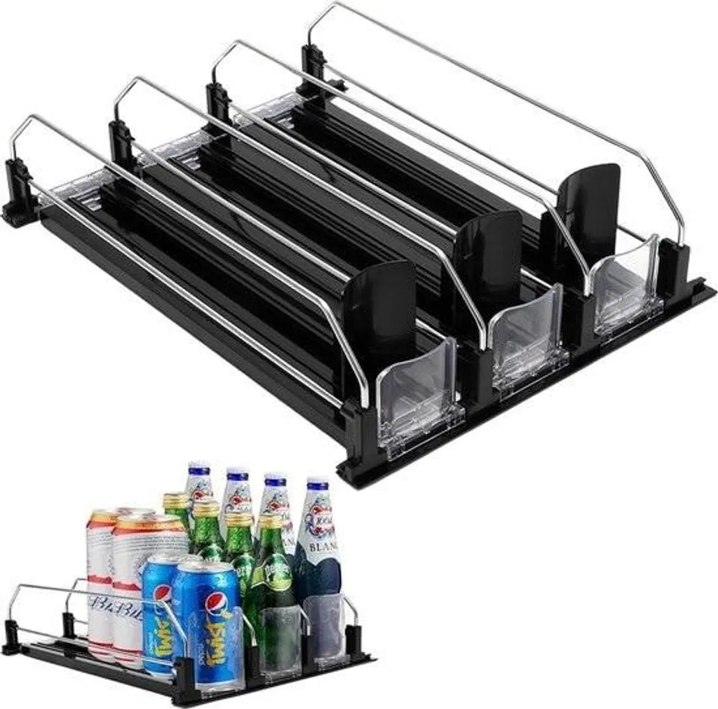 Stop au désordre : Organisateur de canettes frigo 3 rangées - Gain de place