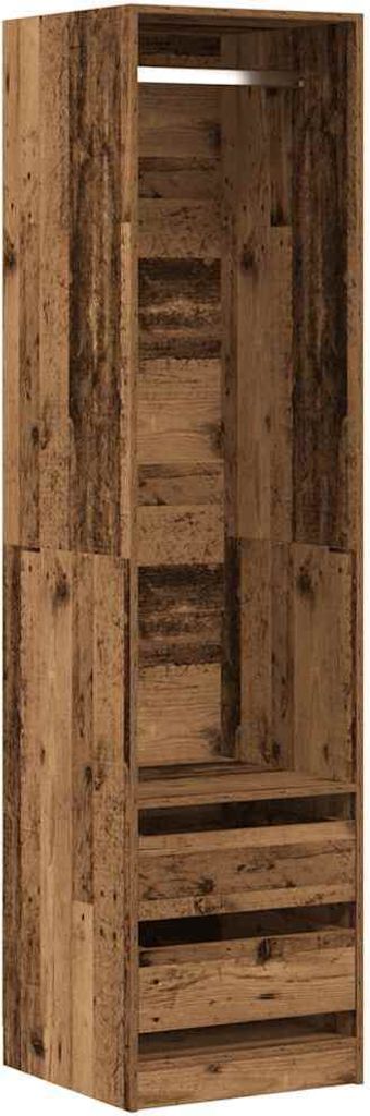 Kleiderschrank Altholz-Optik 50x50x200 cm Holzwerkstoff