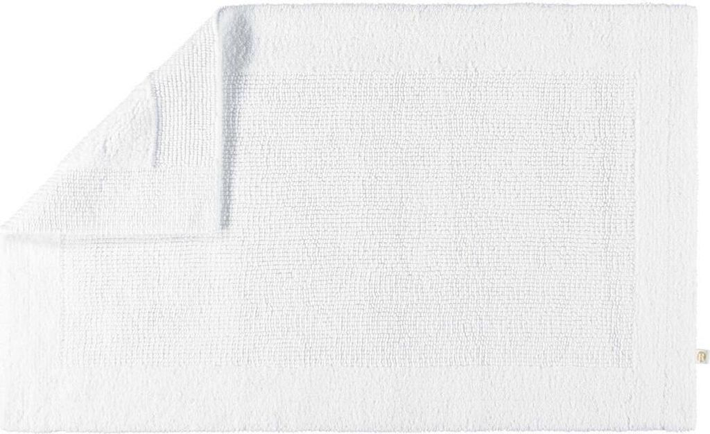 Rhomtuft Badteppich Prestige eckig 80 x 160 cm Farbe weiss