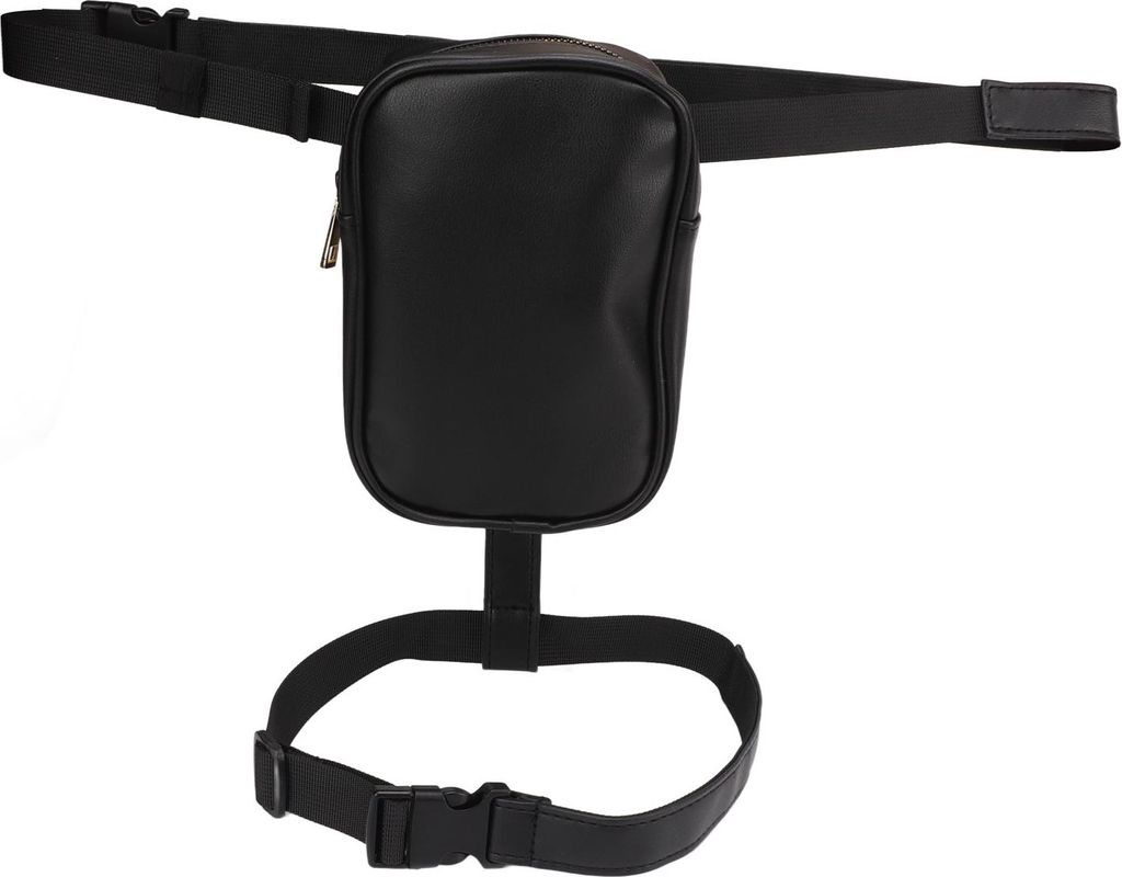 Oberschenkelgurt Beinbeutel Kunstleder wasserdichte große Kapazität Stall Frauen Geldbeutel für tägliche Schwarz im Freien