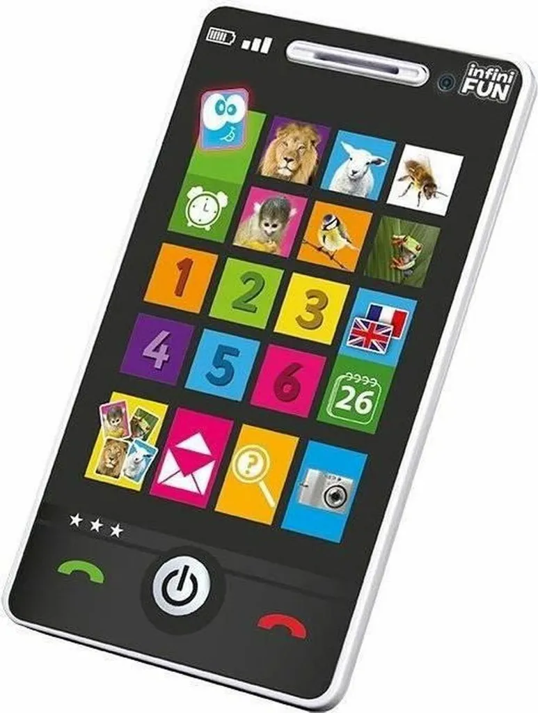 Téléphone-jouet InfiniFUN Interactif avec Écran Tactile pour Enfant