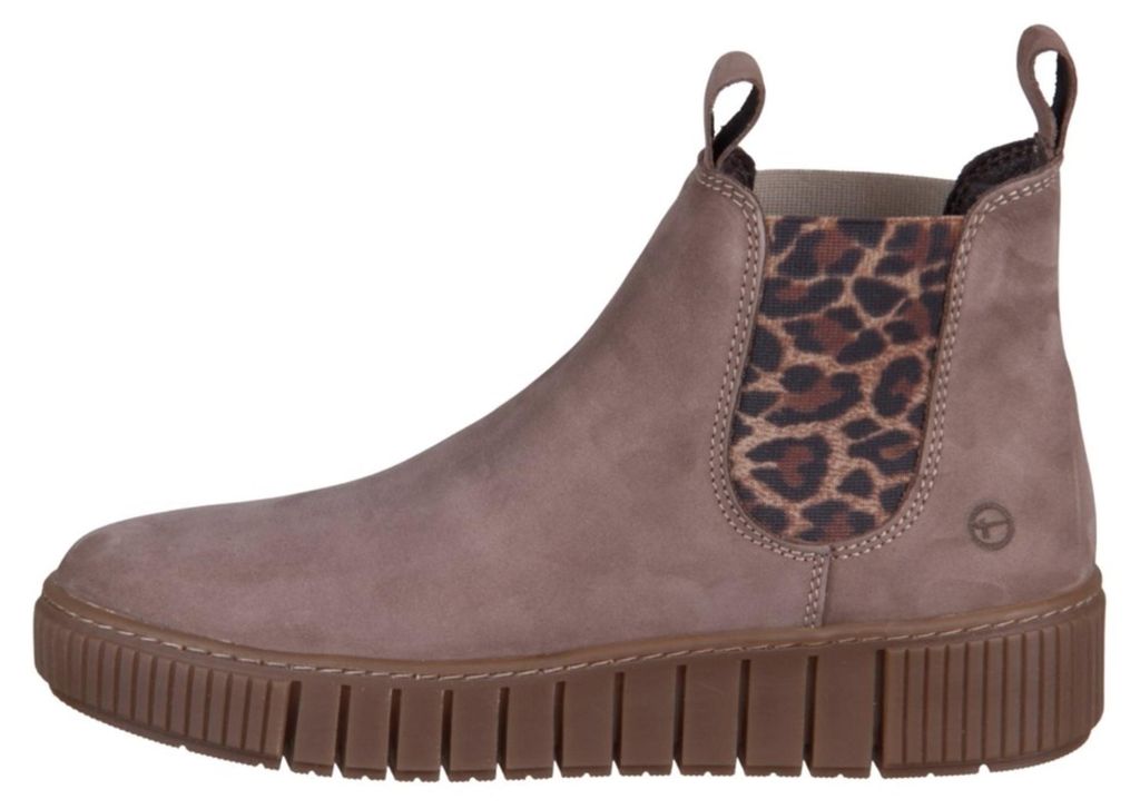 Tamaris. Botas de cuero liso, color taupe Imagen del producto 