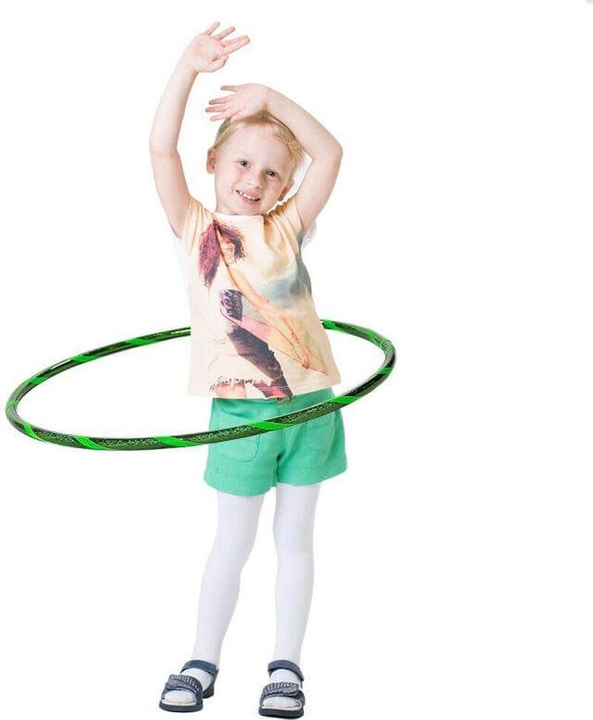 Glamour Kinder Hula Hoop, Ø60cm, Grün-Grün