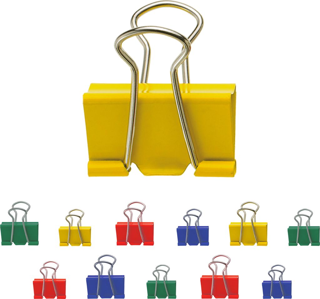 72x Büroklammer Heftklammer Binder Clips Dokumenten Clip Produktbild 2