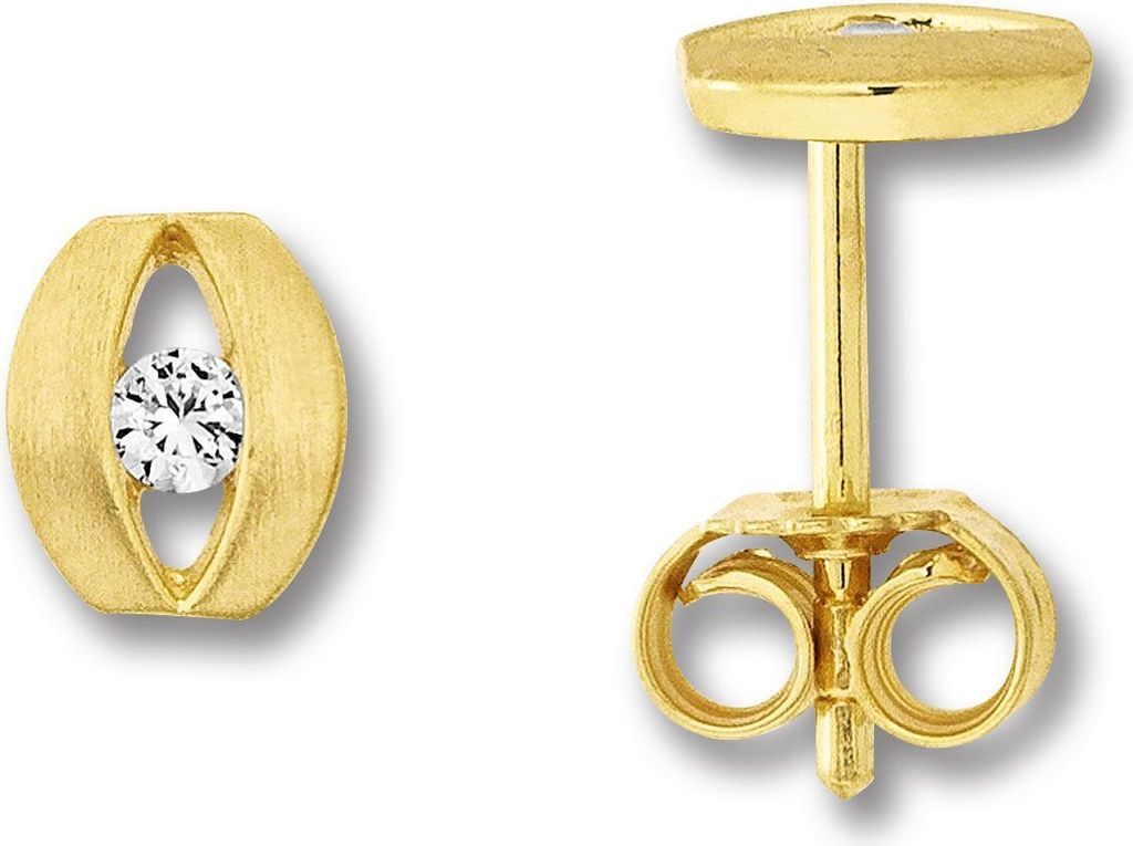 Ohrstecker Zirkonia 333/- Gelbgold
