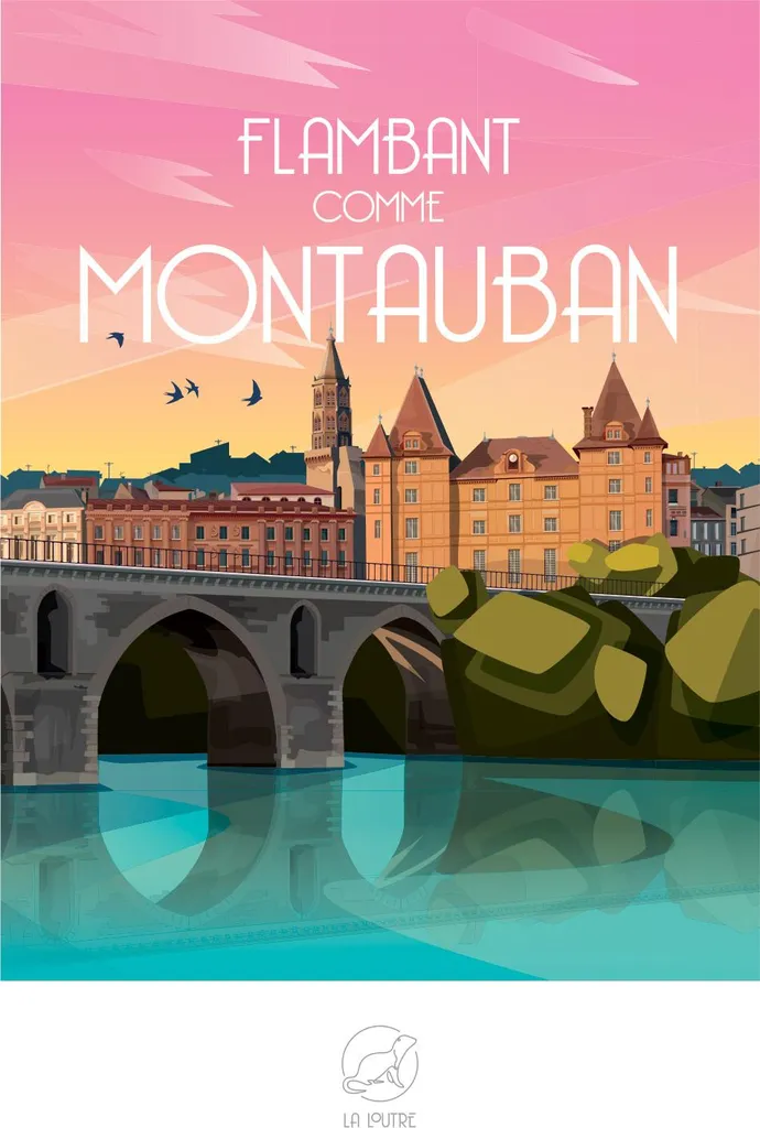Puzzle Montauban La Loutre 1000 pièces - Illustration Design Flambant