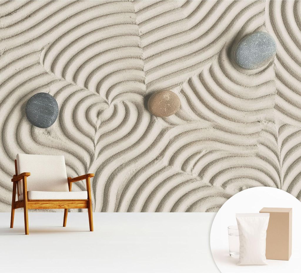 Fototapete - 312x219 cm - Tapete - Wandtapete - Wandbilder - Dekofolie - Tapete Folie - Wand - Dekoration - Wohnzimmer - Harmonische Wellen