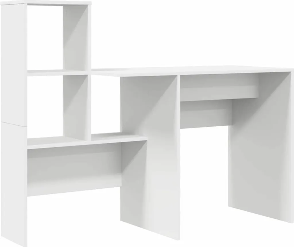 Scrivania per Cameretta Bianca 131,5cm vidaXL con Libreria