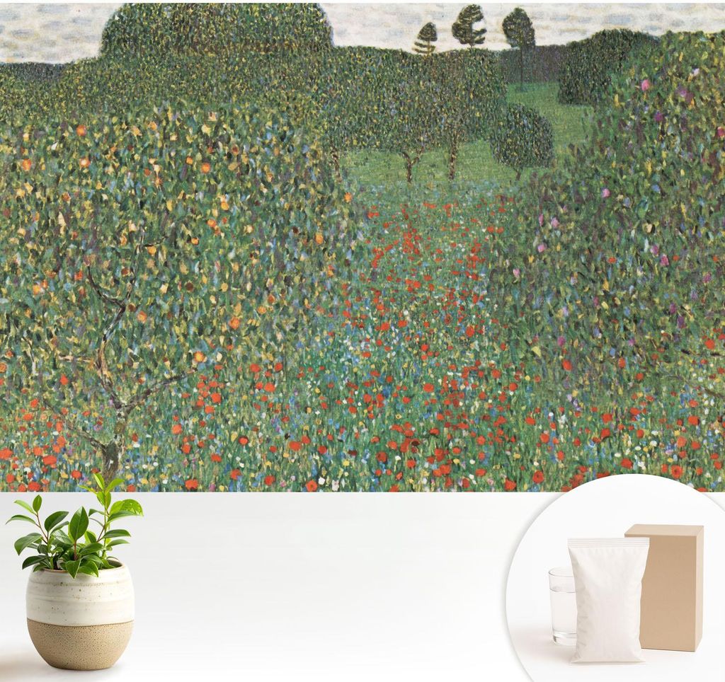 Fototapete - 104x70 cm - Tapete - Wandtapete - Wandbilder - Dekofolie - Tapete Folie - Wand - Dekoration - Wohnzimmer - Blumenwiese