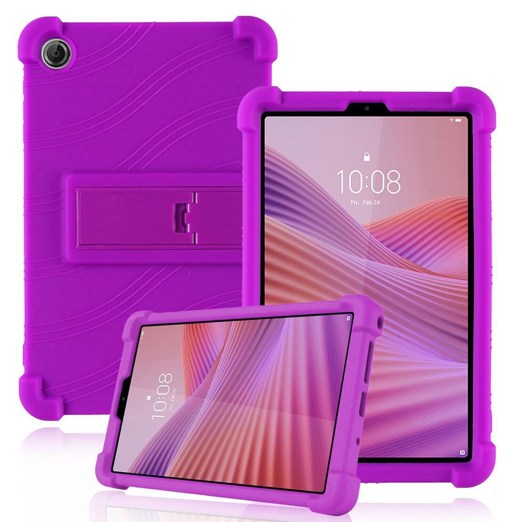 Tablet Hülle für Lenovo Tab One / Tab K9 8,7", Stoßfeste Weiches Silikon Schutzhülle mit Standfunktion Lila