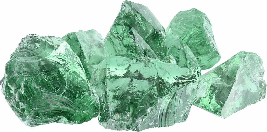 vidaXL Pierres de jardin Vert clair 12 cm Verre Image du produit 