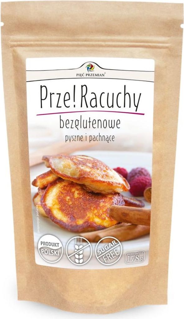 HAFERFLOCKEN-PFANNKUCHENMISCHUNG OHNE ZUCKERZUSATZ, GLUTENFREI, 178 g – PIĘĆ PRZEMIAN