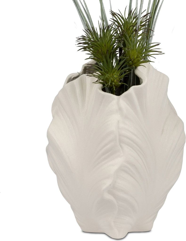 Vase ORGANIC KORALLE rund H. 21cm matt weiß aus Porzellan Formano