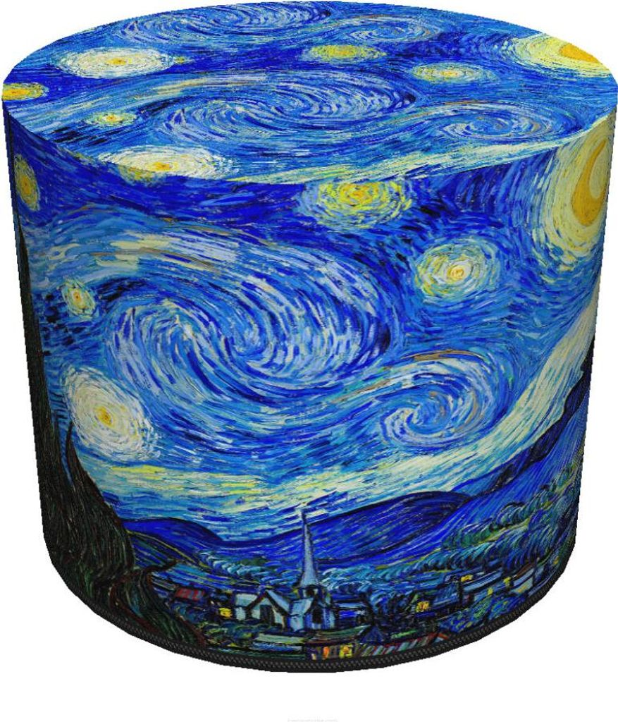 Pufa welurowa, Bertoni, nadruk Van Gogh Gwiaździsta Noc – Zdjęcie produktu 
