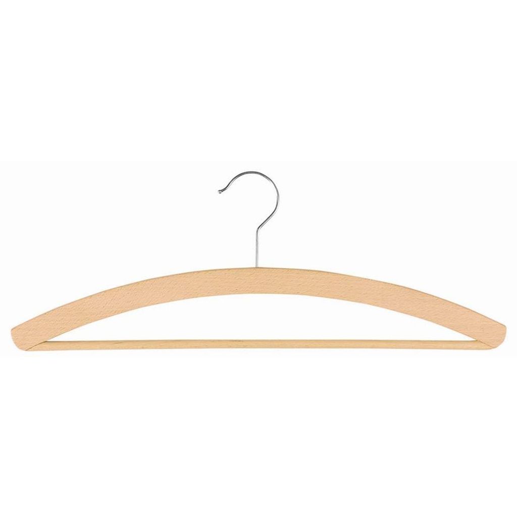 Holz-Kleiderbgel 42 cm 3er-Pack mit Steg gewachst Produktbild 