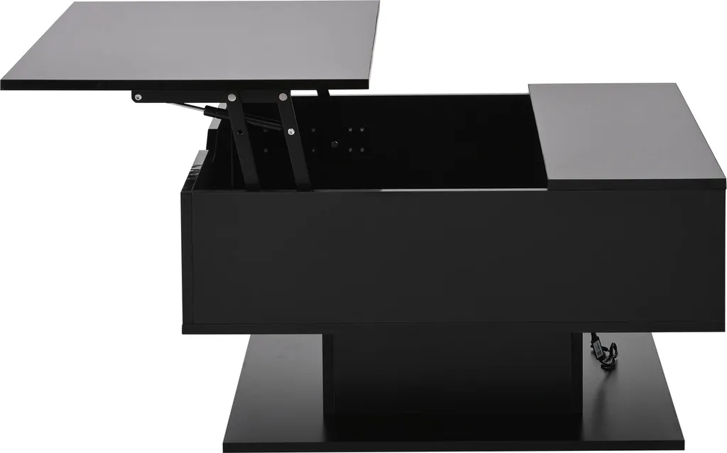 Table basse hydraulique ergonomique avec espaces de rangement ouverts - 18