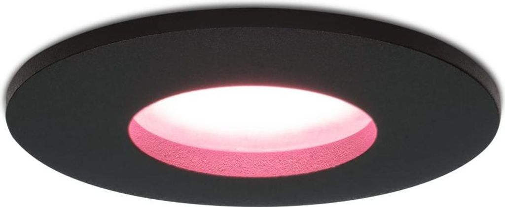 hoftronicsmart LED Einbaustrahler 5,5W RGBWW GU10 IP44 Schwarz
