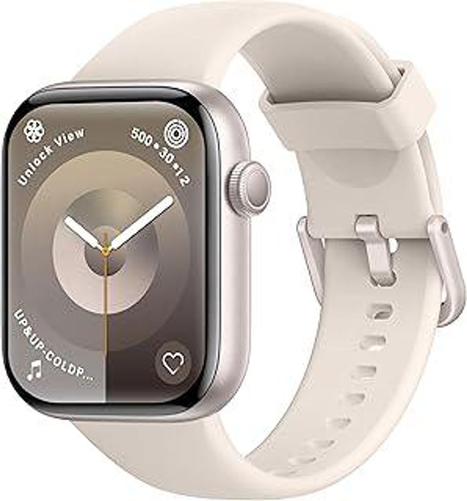 Smartwatch Damen Herren, 1,85 HD Touch Fitnessuhr mit Telefonfunktion, 140+Sportmodi Smart Watch Fitness Tracker mit Pulsmesser Schlafmonitor Schri...