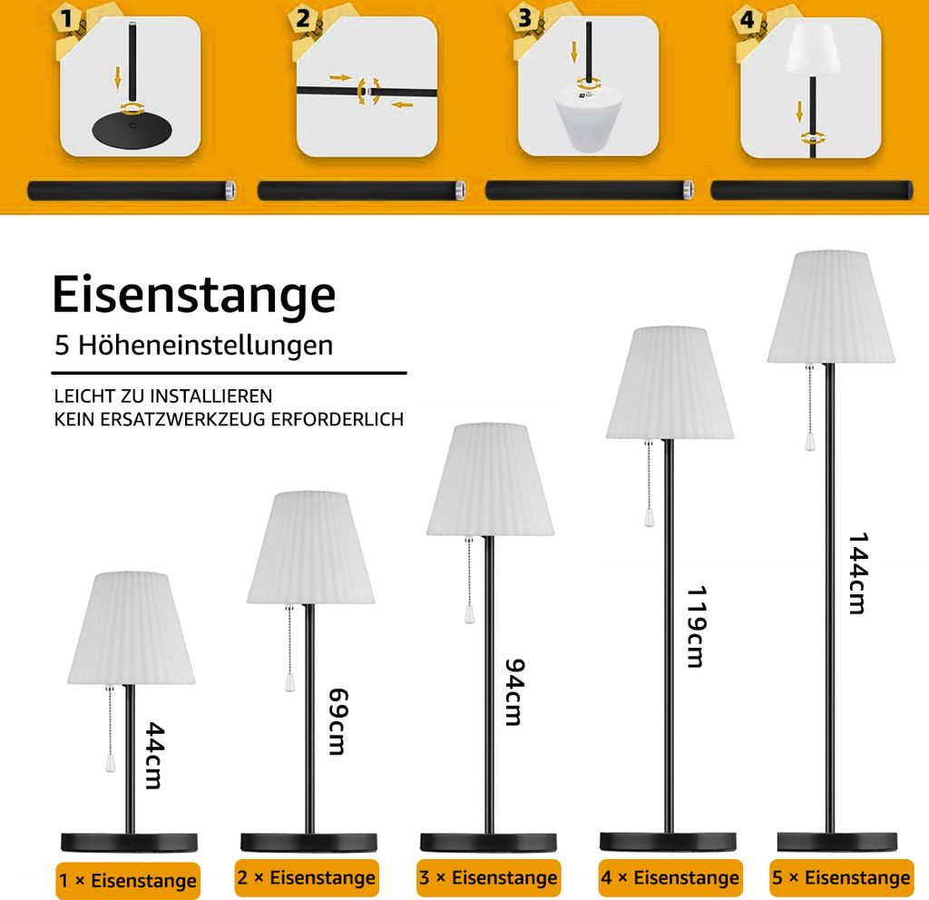 7MAGIC Solar Stehlampe, Outdoor Stehlampe mit Lichtsensor, Produktbild 8