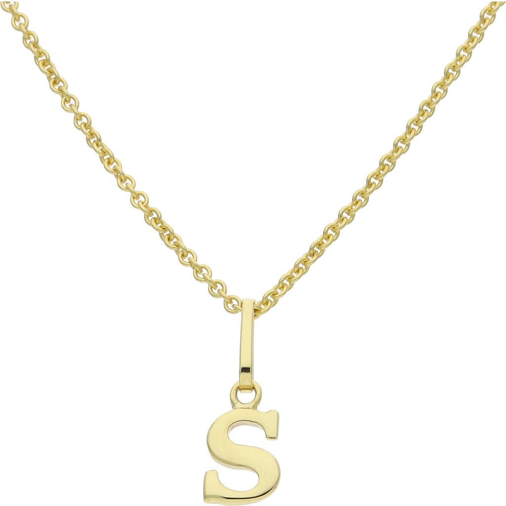 JuwelmaLux Anhänger 333/000 (8 Karat) Gold Buchstabe "S" JL16-02-0452