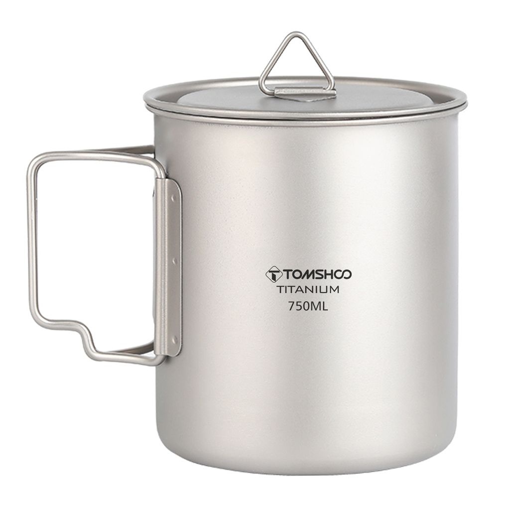 TOMSHOO Titan-Wasserbecher, 750 ml, ultraleicht, tragbar, Produktbild 